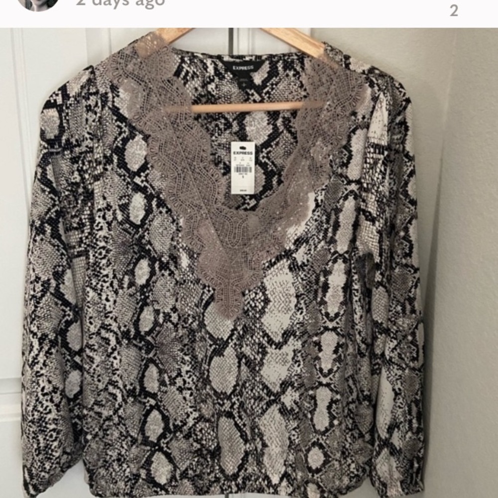 Express Snakeskin Top